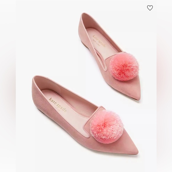 NEW Kate Spade Amour Pom Flats - Picture 1 of 4